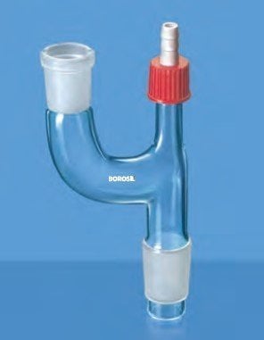 Borosil Cam Adaptör Hortum Çıkışlı Kuğu Boyun - 29/32-29/32