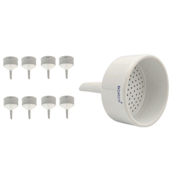 Borox Porselen Buhner Hunisi 90mm - Bühner Filtrasyon Huni - 8 Adet/Toptan