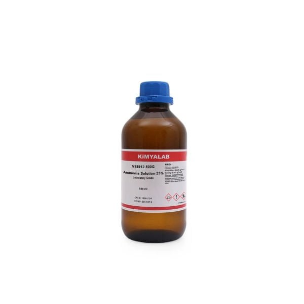 Kimyalab Amonyak 500 ml - Amonyum Hidroksit - Ammonia Solution 25%