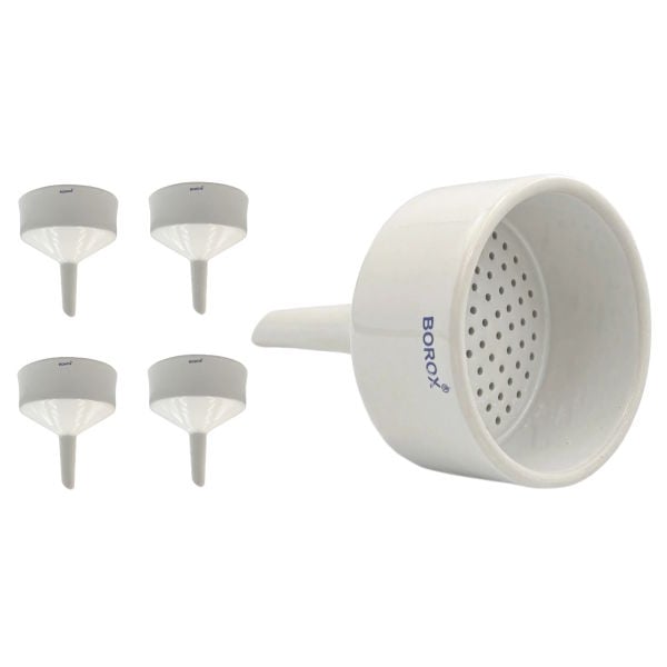 Borox Porselen Buhner Hunisi 150mm - Bühner Filtrasyon Huni - 4 Adet/Toptan
