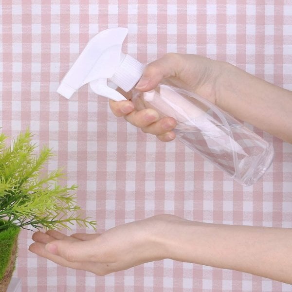 Borox Plastik Sprey Şişesi 400 ml - Şeffaf PP Spreyli Şişe - 50 Adet Toptan