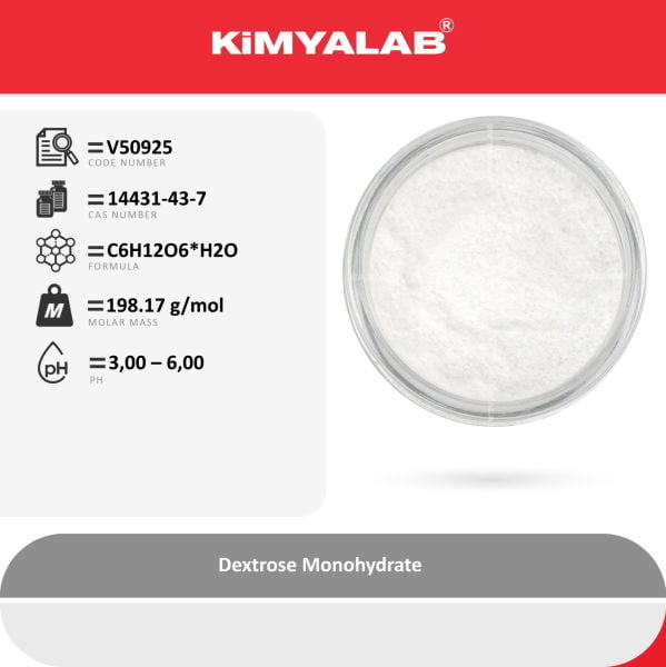 Glikoz Monohidrat - 1KG Dekstroz - Dextrose Monohydrate Extra Pure