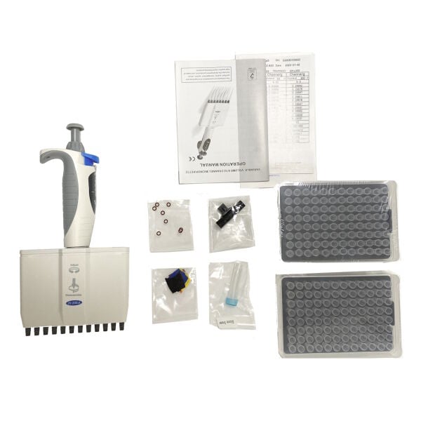 Borox Calpro-S Otomatik Pipet 12 Kanallı 20-200µl - Dijital Mikropipet