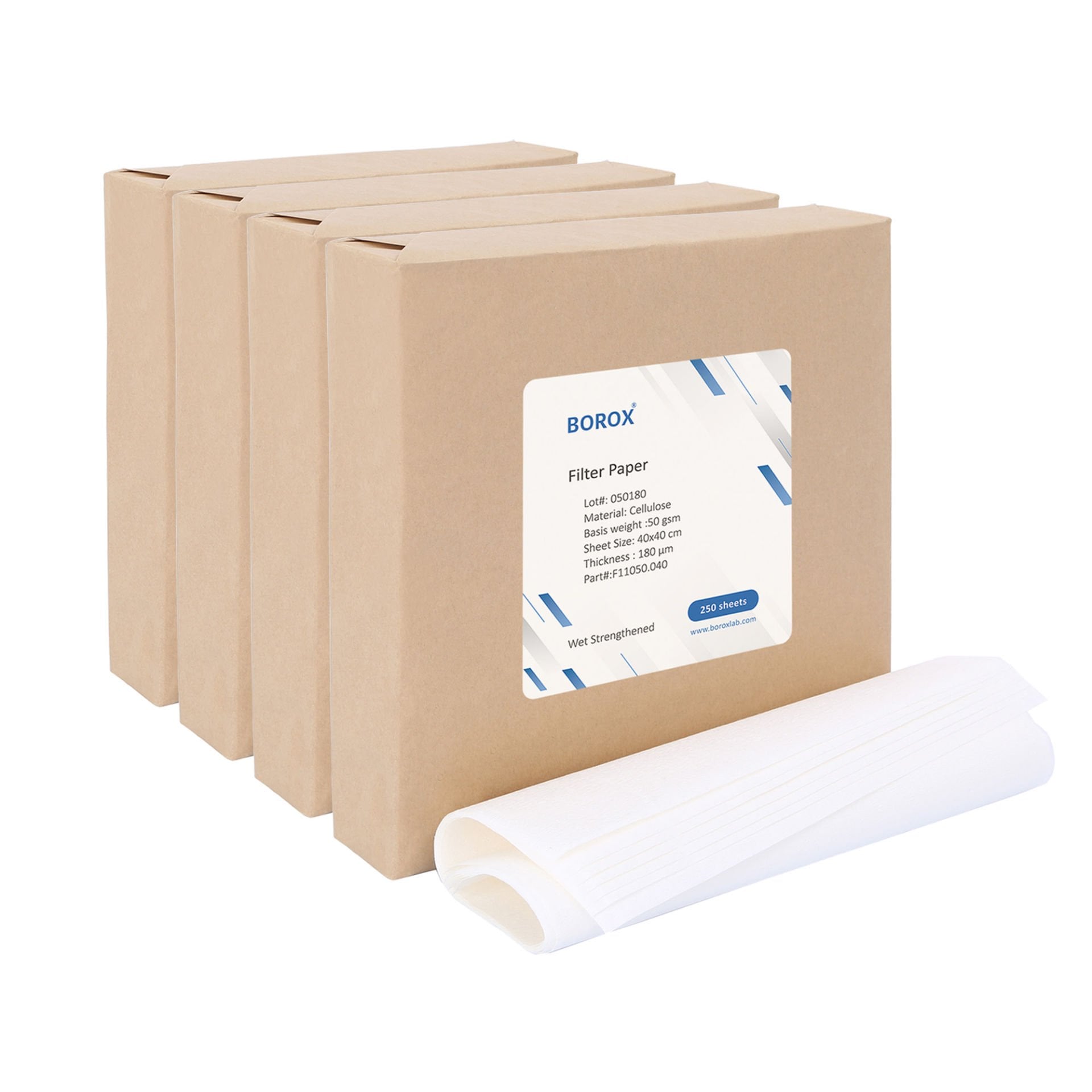 Kaba Filtre Kağıdı 40x40cm 250li Paket - Adi Süzgeç 50 gr/m2 - 4 Paket Toptan