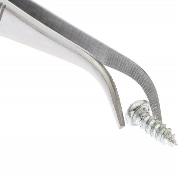 Borox Penset 16 cm Paslanmaz Çelik - Eğri Sivri Uçlu Cımbız - 10 Adet Toptan