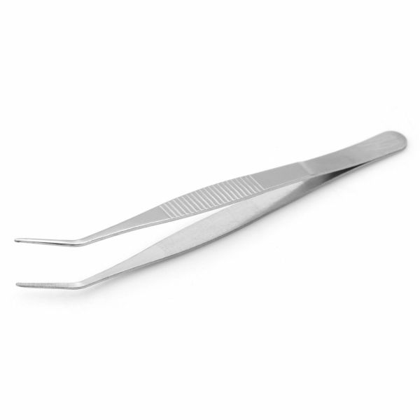 Borox Penset 16 cm Paslanmaz Çelik - Eğri Sivri Uçlu Cımbız - 10 Adet Toptan
