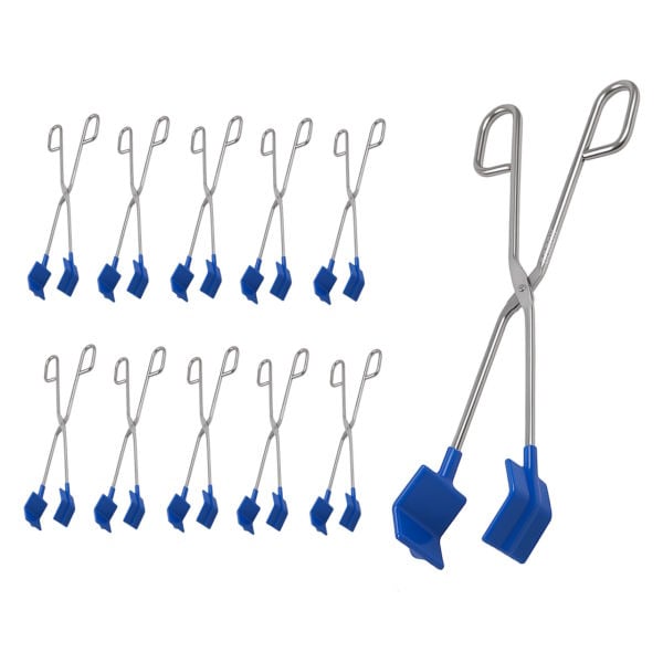 Borox Kroze Maşası 280 mm - Paslanmaz Çelik - Kroze Tutacağı PVC Kaplı - 10 Adet Toptan