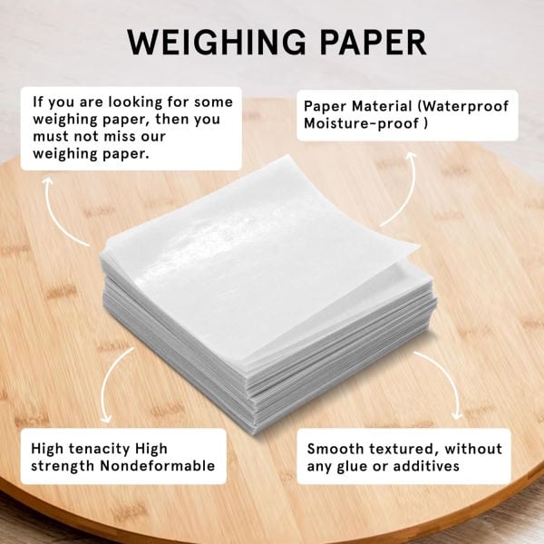 Borox Tartım Kağıdı - Selüloz Tartı Kağıtları 75x75mm - 100adet/paket - Beyaz Yaprak