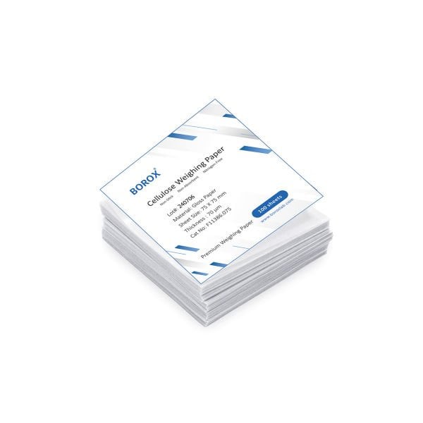 Borox Tartım Kağıdı - Selüloz Tartı Kağıtları 75x75mm - 100adet/paket - Beyaz Yaprak