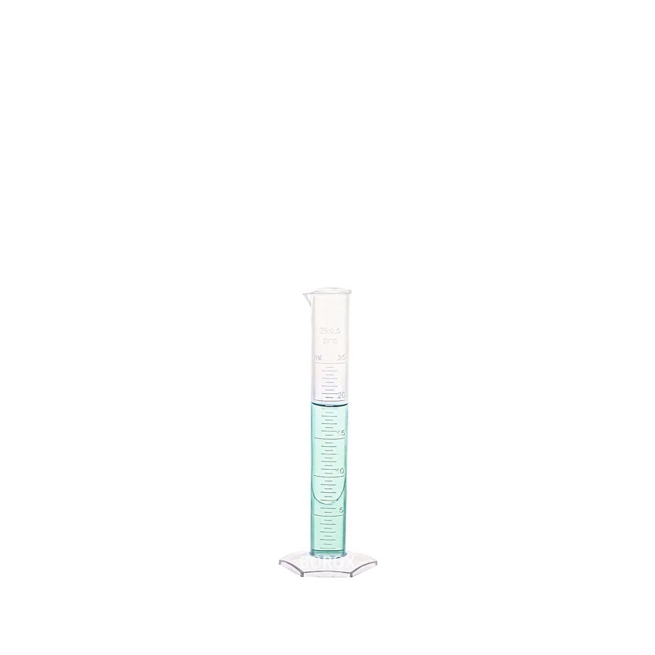 Borox Plastik Mezür 25 ml - Uzun form Kabartma Skala