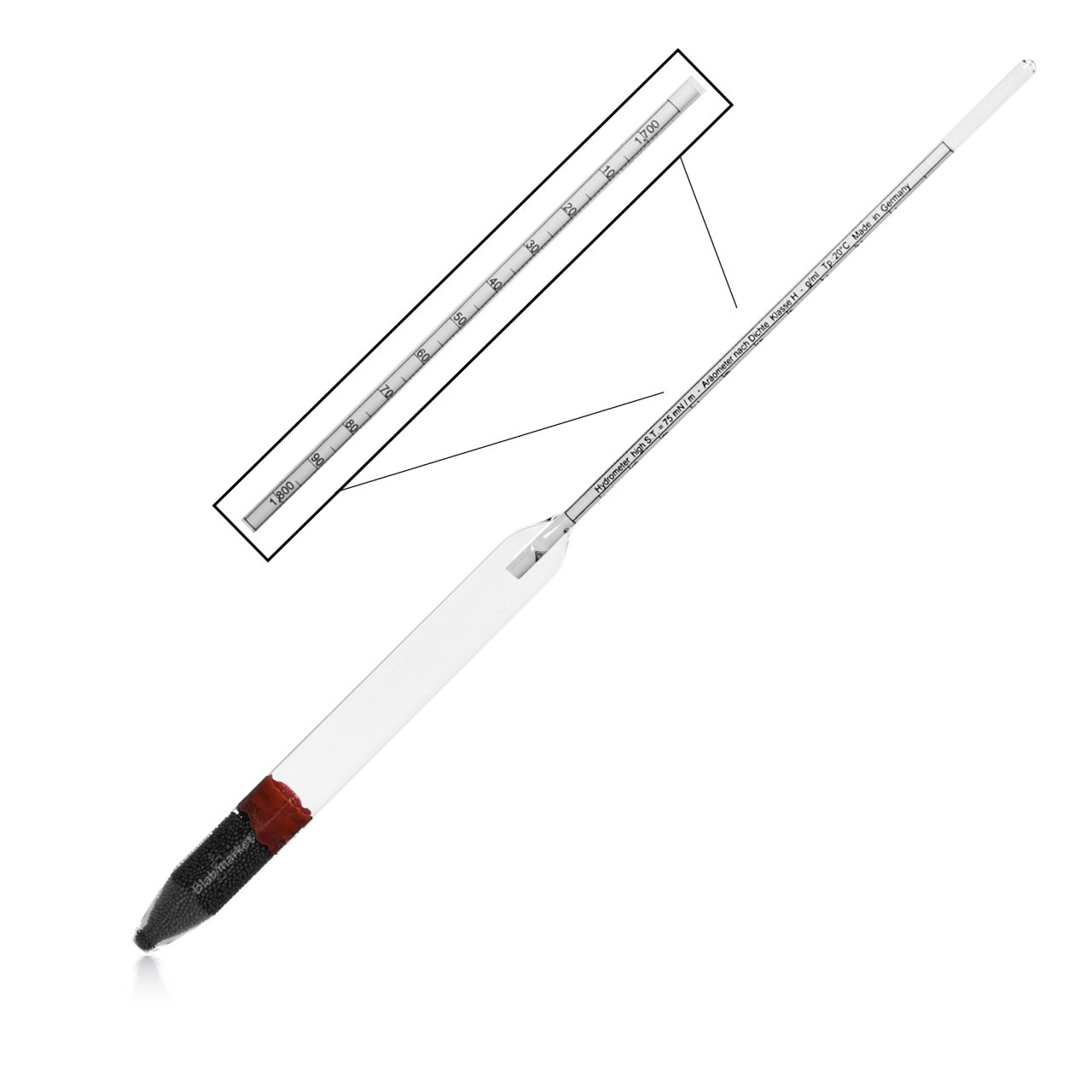 Greinorm Alman Hidrometre - Dansimetre 1.700-1.800 gr/cm3