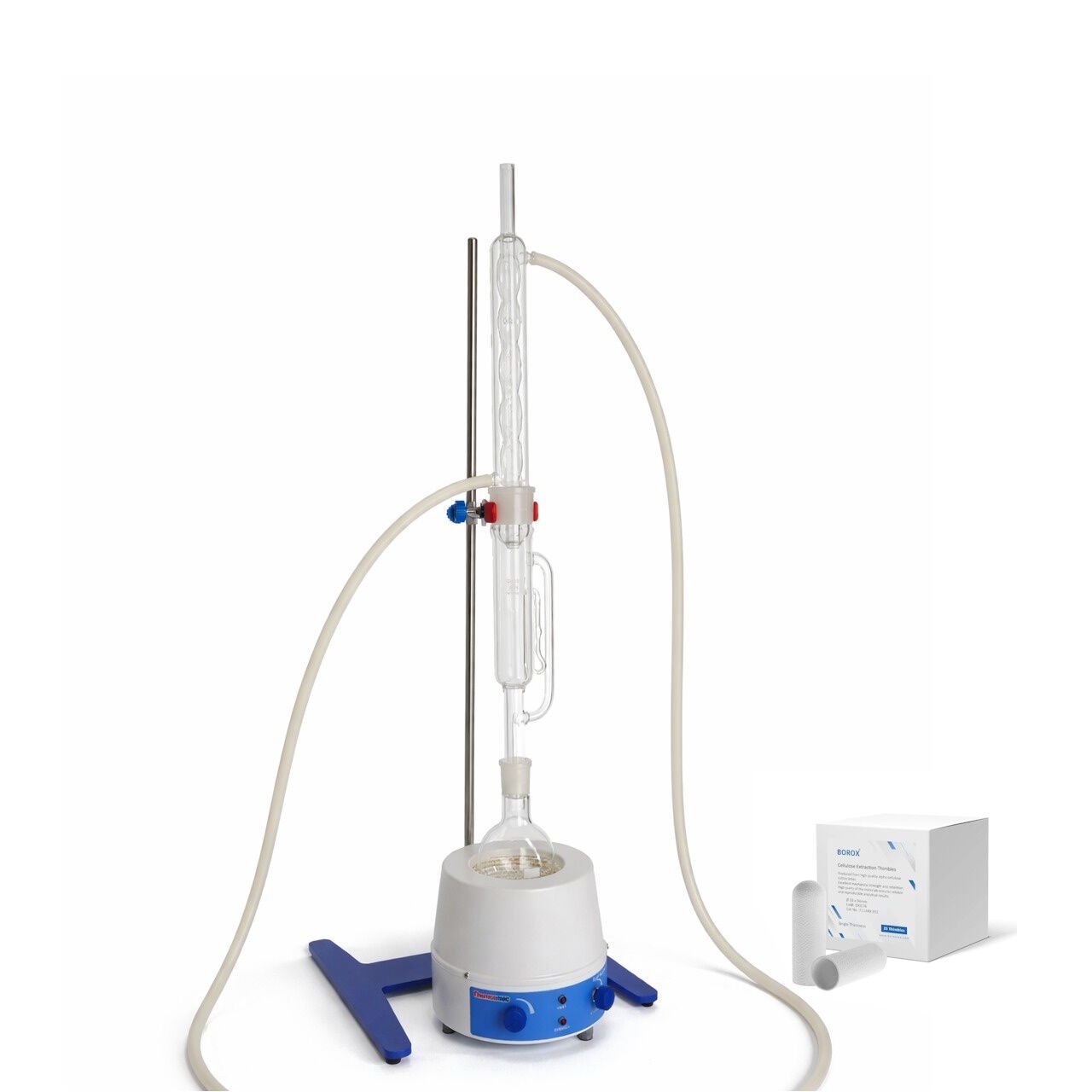 Borox Soxhlet Ekstraksiyon Seti - Sokslet Düzeneği - Ekstraktör Cihazı - Yağ Tayin Deney Seti
