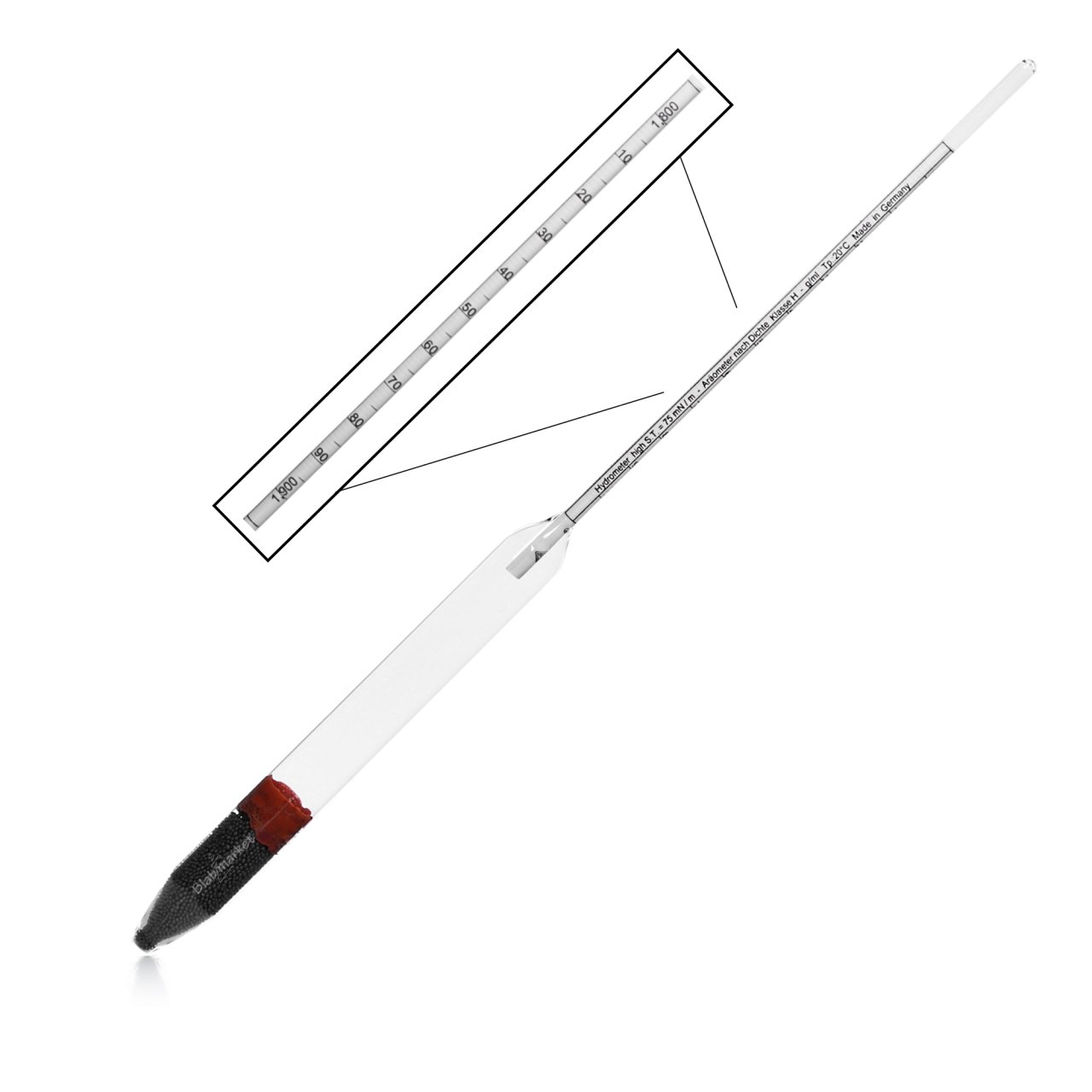 Greinorm Alman Hidrometre - Dansimetre 1.800-1.900 gr/cm3