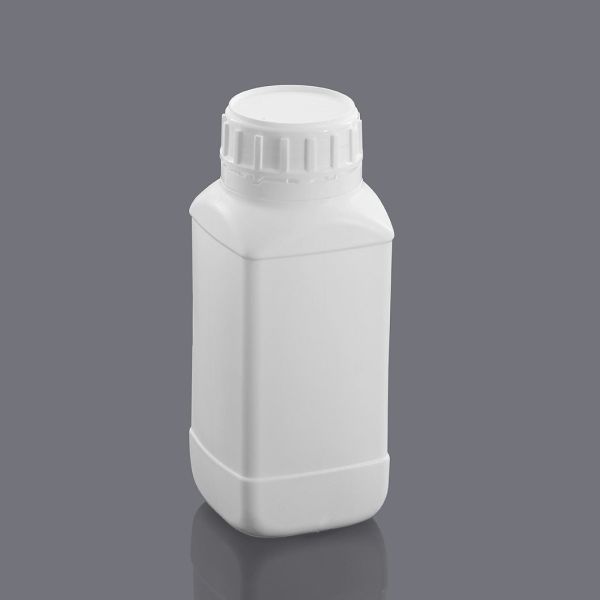 Borox Plastik Kare Şişe 500 ml - Beyaz Kapaklı Şişe 5 Adet