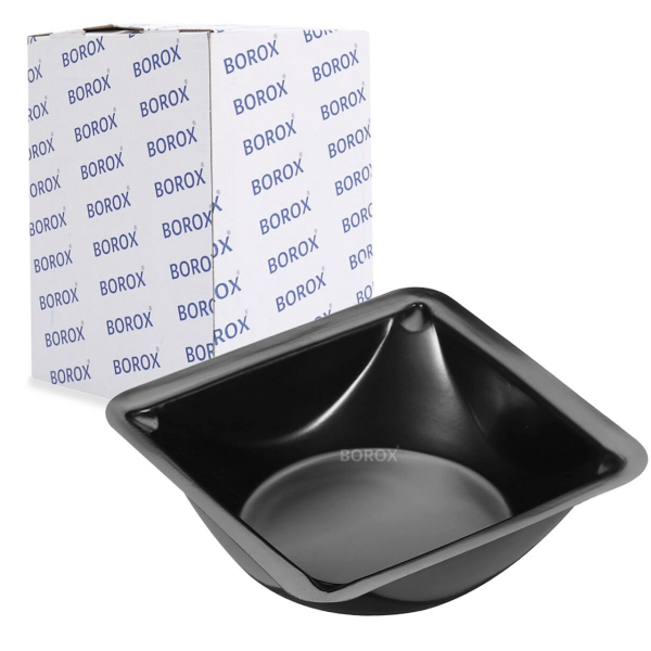 Borox PS Tartım Kabı - Plastik Kare Form 250ml - 500adet/paket - Siyah Renk