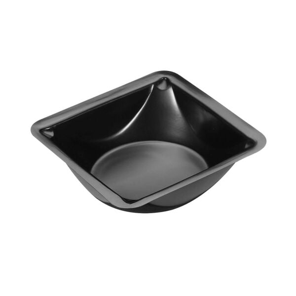 Borox PS Tartım Kabı - Plastik Kare Form 250ml - 500adet/paket - Siyah Renk