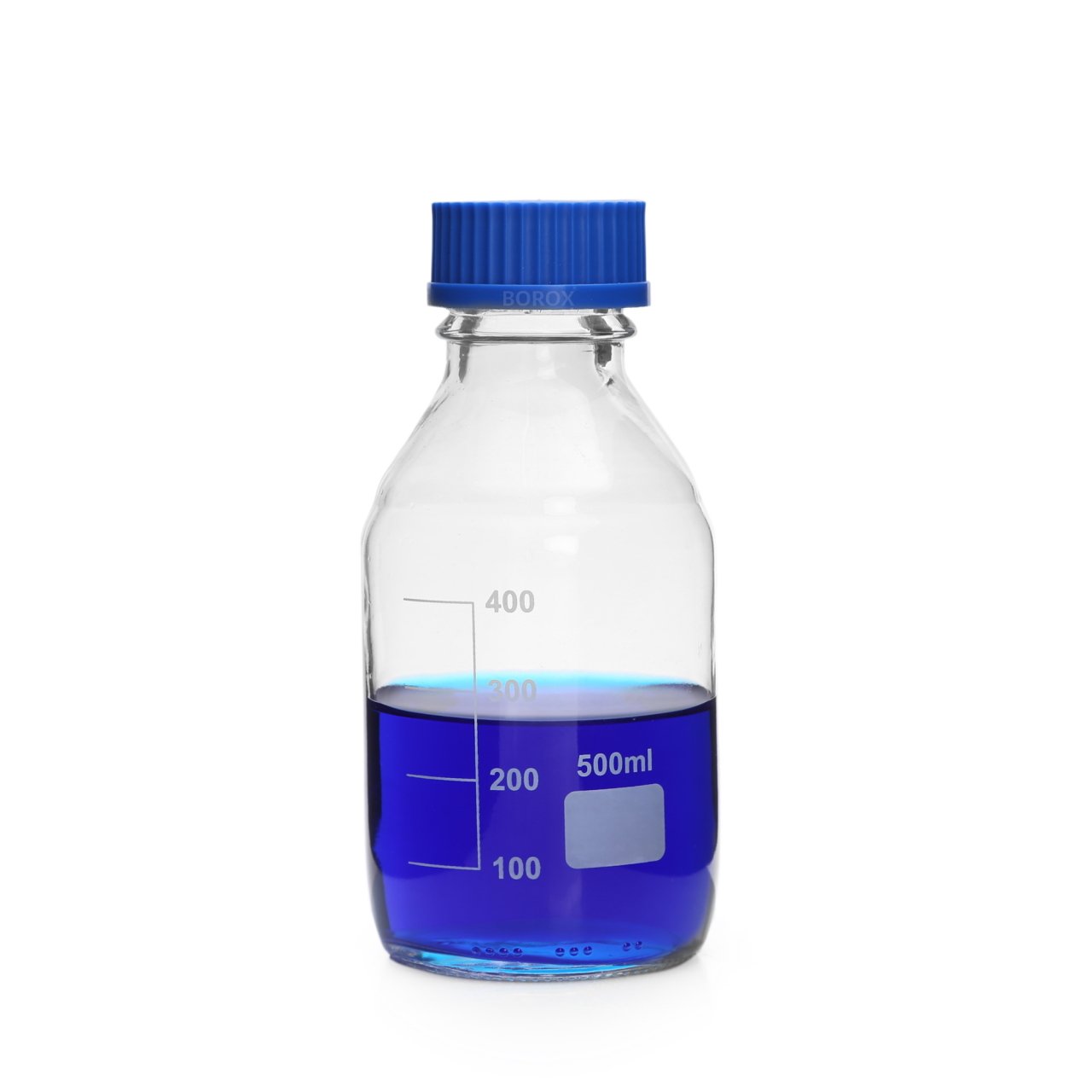 Borox Cam Şişe 500 ml - Vida Kapaklı Boş Numune Şişesi - Otoklav Şişe