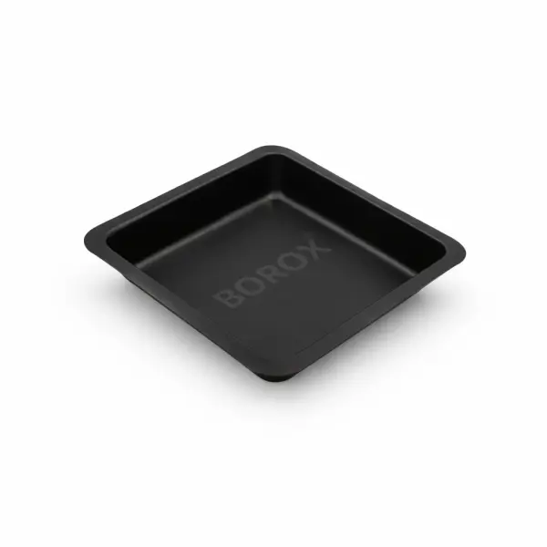 Borox PS Tartım Kabı - Plastik Kare Form 250ml - 500adet/paket - Siyah Renk