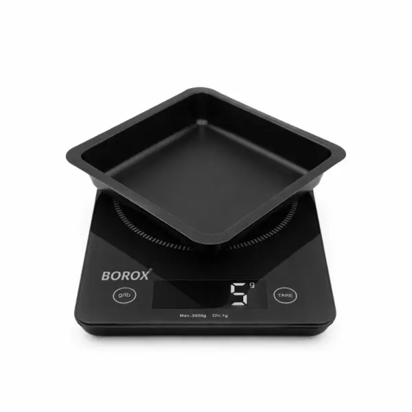 Borox PS Tartım Kabı - Plastik Kare Form 250ml - 500adet/paket - Siyah Renk