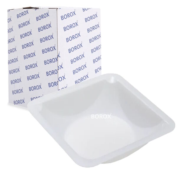 Borox PS Tartım Kabı - Plastik Kare Form 250ml - 500adet/paket - Beyaz Renk