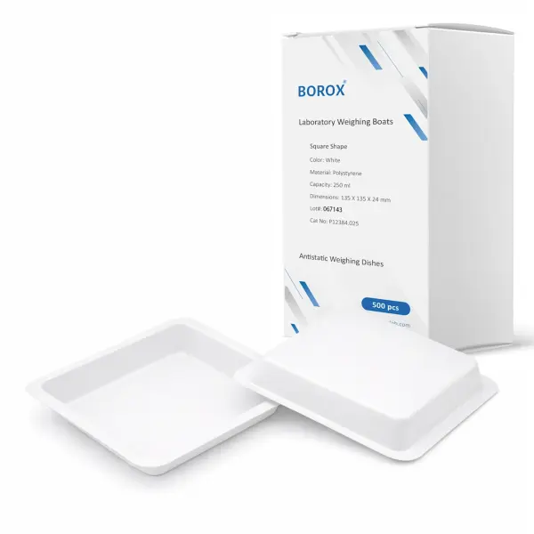 Borox PS Tartım Kabı - Plastik Kare Form 250ml - 500adet/paket - Beyaz Renk