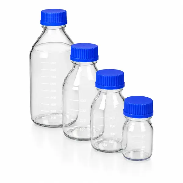 Borox Cam Şişe 100 ml - Vida Kapaklı Boş Numune Şişesi - Otoklav Şişe