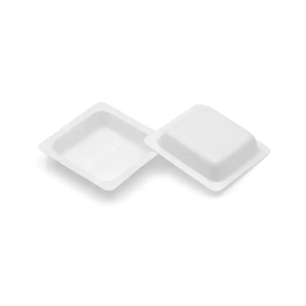 Borox PS Tartım Kabı - Plastik Kare Form 10ml - 500adet/paket - Beyaz Renk