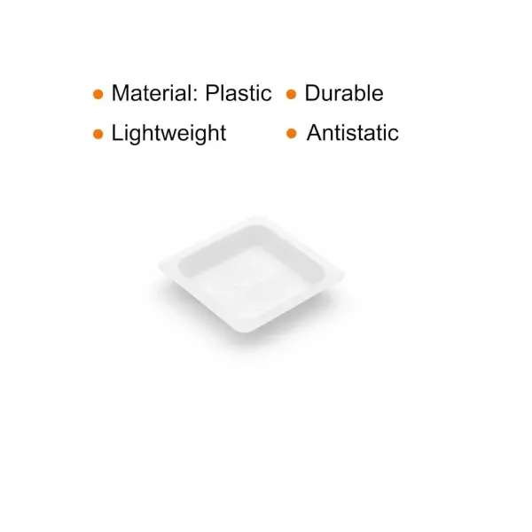 Borox PS Tartım Kabı - Plastik Kare Form 10ml - 500adet/paket - Beyaz Renk