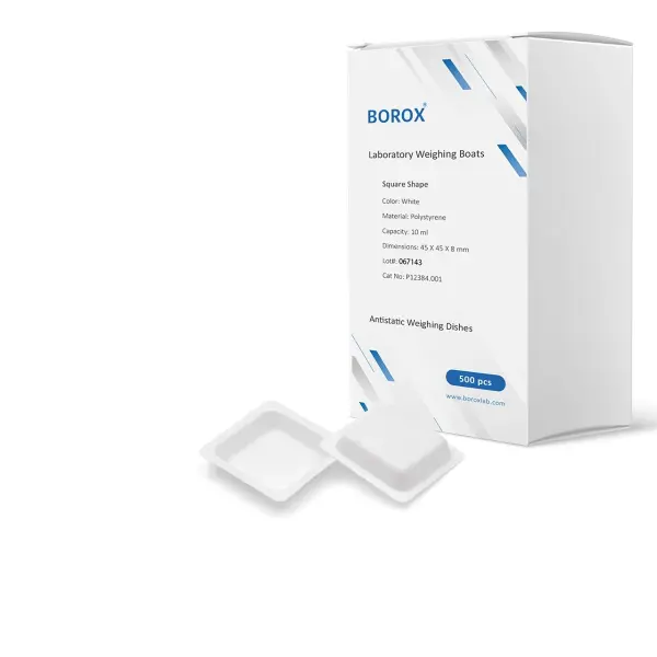 Borox PS Tartım Kabı - Plastik Kare Form 10ml - 500adet/paket - Beyaz Renk