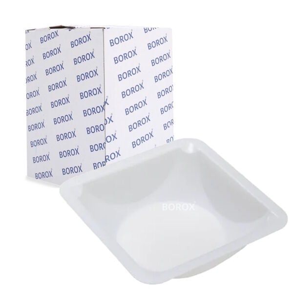 Borox PS Tartım Kabı - Plastik Kare Form 100ml - 500adet/paket - Beyaz Renk