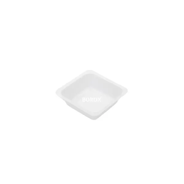 Borox PS Tartım Kabı - Plastik Kare Form 100ml - 500adet/paket - Beyaz Renk