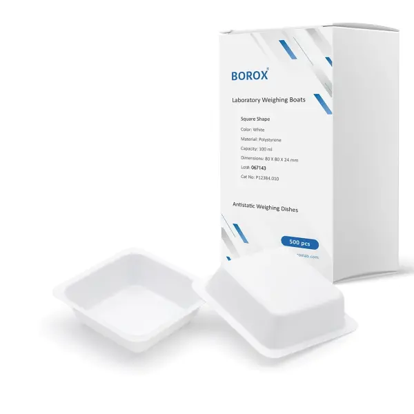 Borox PS Tartım Kabı - Plastik Kare Form 100ml - 500adet/paket - Beyaz Renk