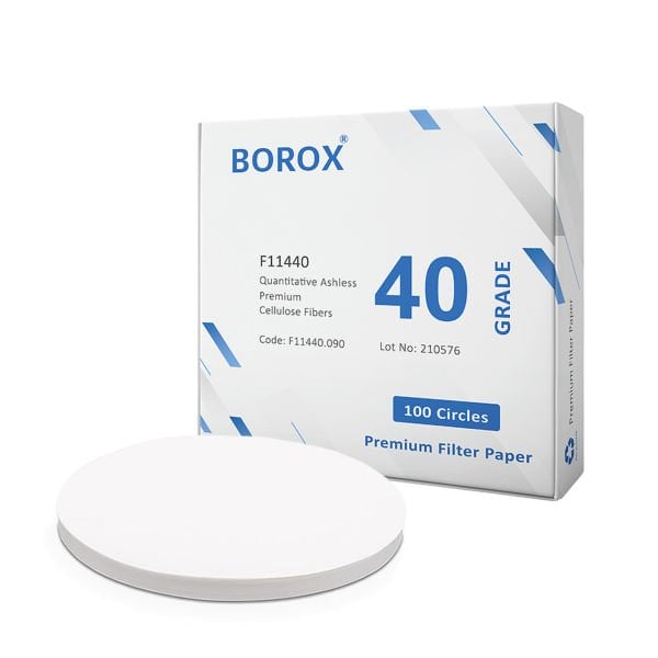 Borox Külsüz Filtre Kağıdı 90 mm Kantitatif - Orta Hız - Grade 40