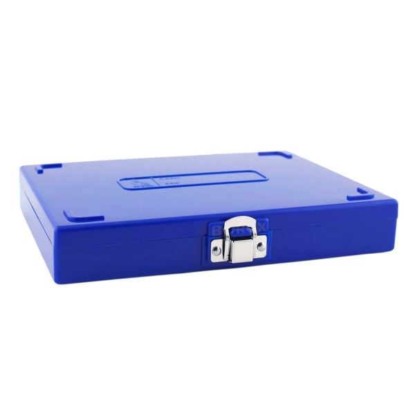 Borox Mikroskop Slide Saklama Kutusu - Mantar Tabanlı 100lü Slayt Kabı - Metal Kilitli - Mavi - 10 Adet Toptan