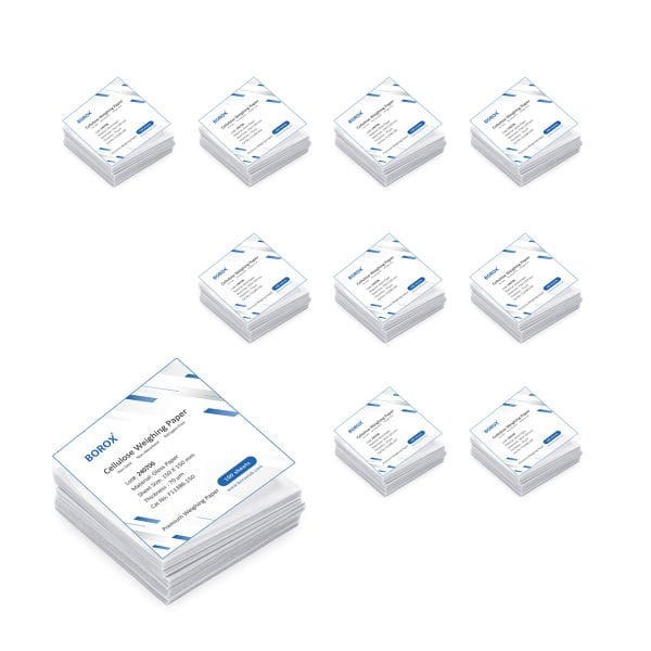 Borox Tartım Kağıdı - Selüloz Tartı Kağıtları 150x150mm - 1000adet/10paket - Beyaz Yaprak