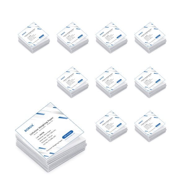 Borox Tartım Kağıdı - Selüloz Tartı Kağıtları 100x100mm - 1000adet/10paket - Beyaz Yaprak