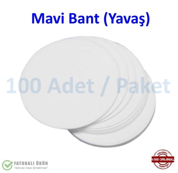 Laboratuvar Filtre Kağıdı 90 mm Nitel - Mavi Bant Yavaş Hız