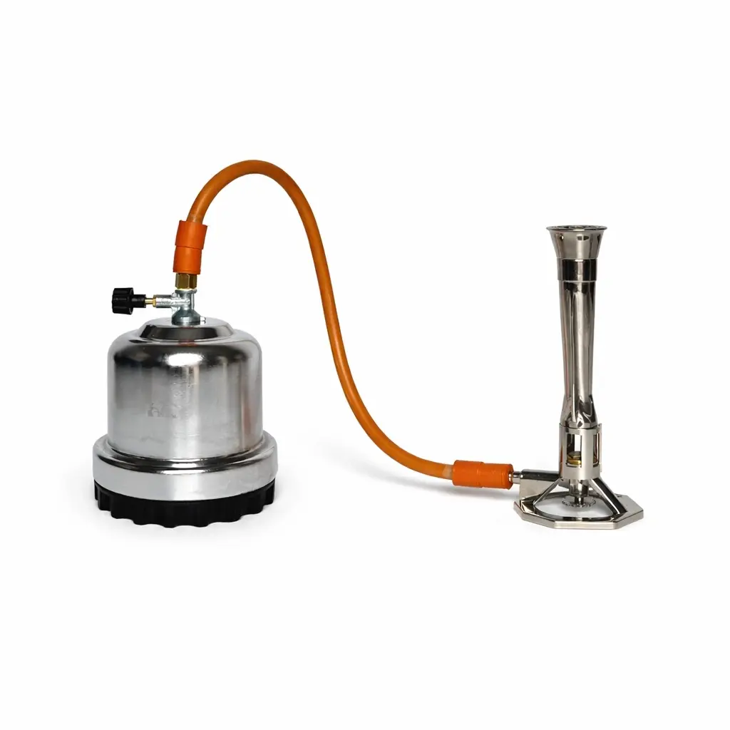 Borox Krom Ocaklı Bunzen Beki Seti - Meker Tip - Laboratuvar Brülör Seti