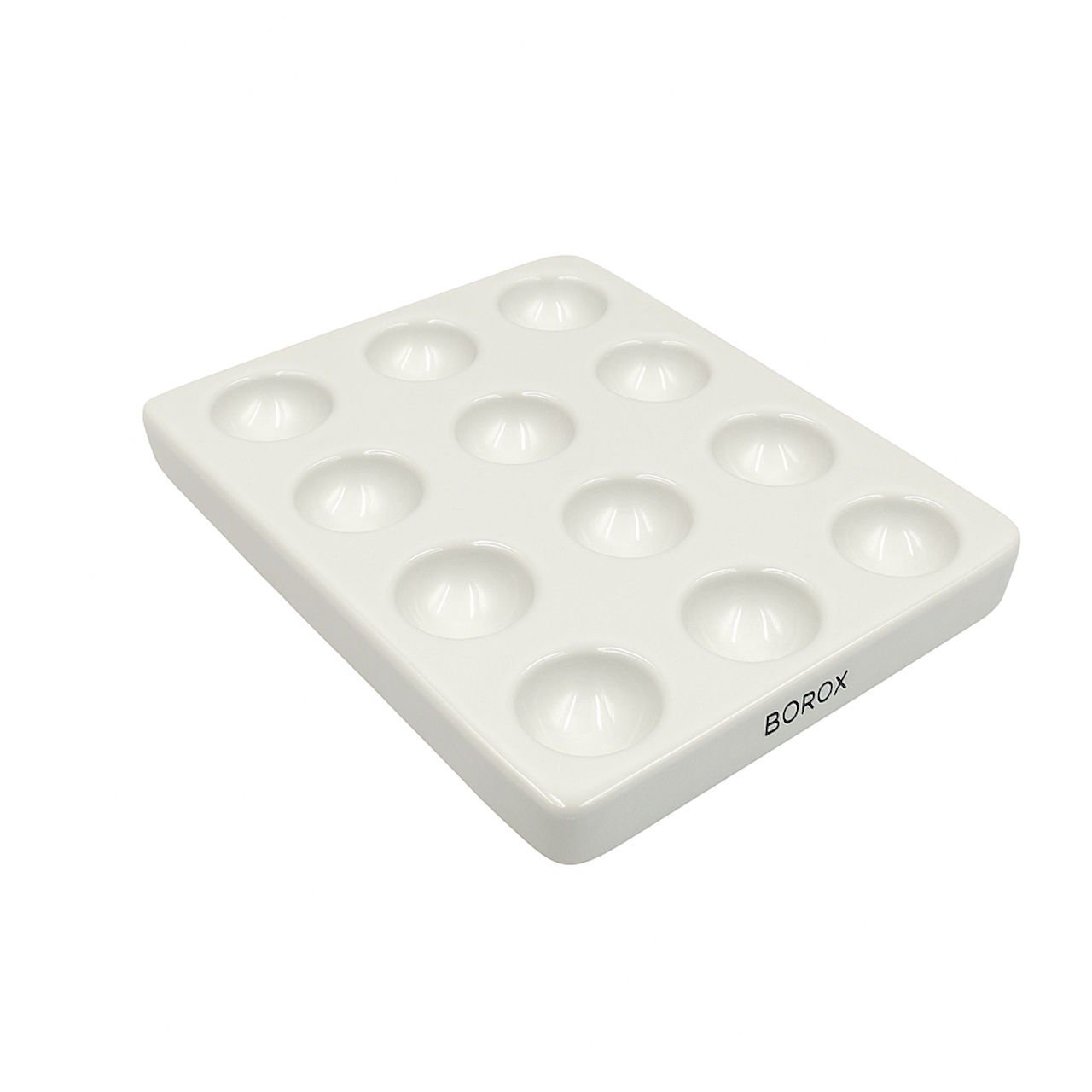 Borox Porselen Plaka - 12 Kuyucuklu - Spot Plates 155mm
