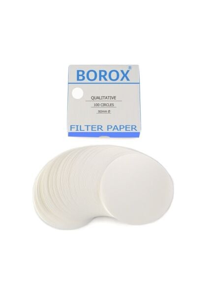 Borox Laboratuvar Filtre Kağıdı 110 mm Kalitatif - Orta Hız - Grade 1