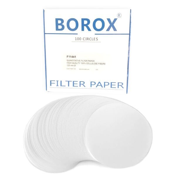 Külsüz Filtre Kağıdı 125 mm Kantitatif - Siyah Bant Hızlı