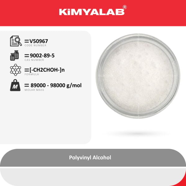 Kimyalab Polivinil Alkol 1 Kg - Polyvinyl Alcohol Powder - PVA 1788