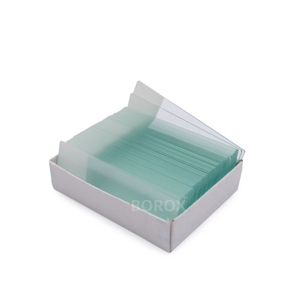 Borox Lam - Tek Yüzey 1/3 Beyaz Rodajlı Mikroskop Lamı 50li - 10 Paket Toptan
