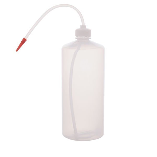 Borox Piset 1000 ml - Renkli Yıkama Şişesi - Şeffaf - PE Plastik Uzun Form