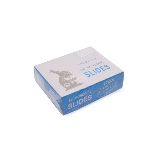 Borox Lam - Tek Yüzey 1/3 Beyaz Rodajlı Mikroskop Lamı 50li - 10 Paket Toptan