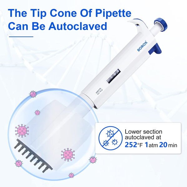 Borox Otomatik Pipet 8 Kanallı 0.5 - 10µl Dijital Mikropipet