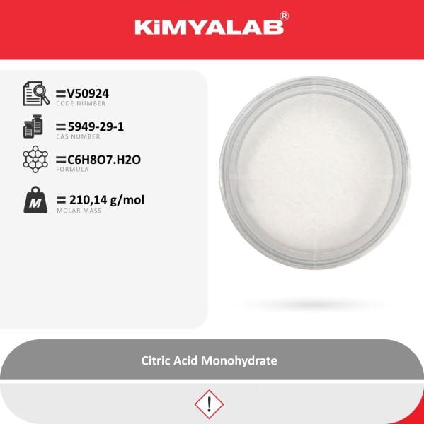Kimyalab Sitrik Asit Monohidrat E330 500g - Citric Acid Monohydrate USP