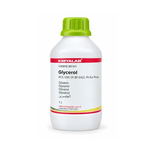Kimyalab Gliserin 1 L - Bitkisel Gliserin Farma Kalite - Glycerol %99,9 Vegetable Based