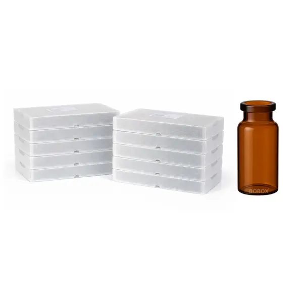 Borox Amber Cam Şişe 10ml - Crimp Vial ND20 - Dibi Düz - 1000 Adet Toptan