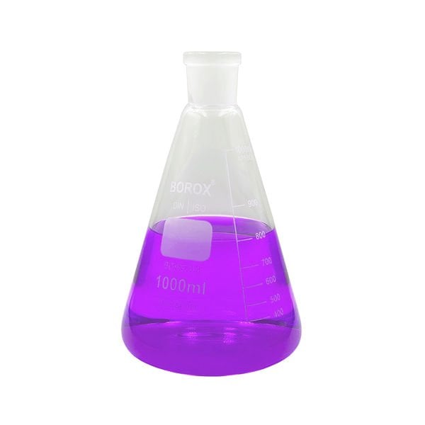 Borox Cam Erlen Şilifli 1000 ml - 29/32 Şilifli Erlenmayer - Erlenmeyer Flask